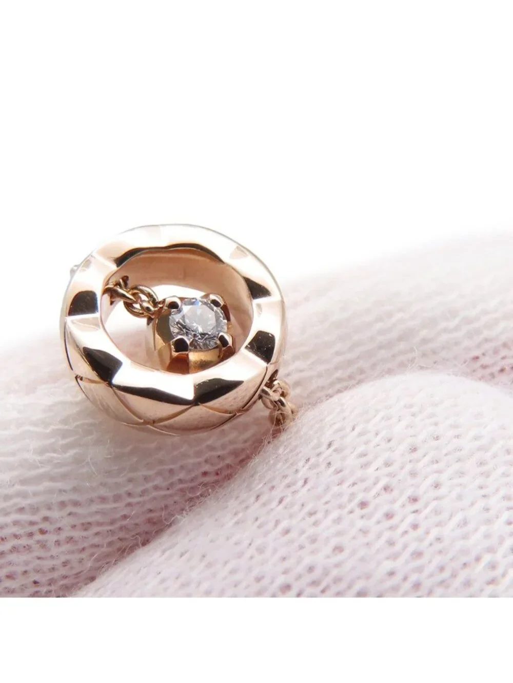 Chanel Bracelet Coco Crush Collection Diamond 0.03 Ct 18k Pink Gold